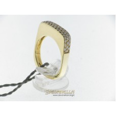 Salvini anello riviera in oro giallo con diamanti ct.0,44 ref. 20007030
